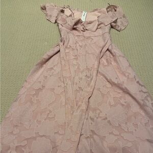 Aqua Blush Floral Lace Maxi Dress